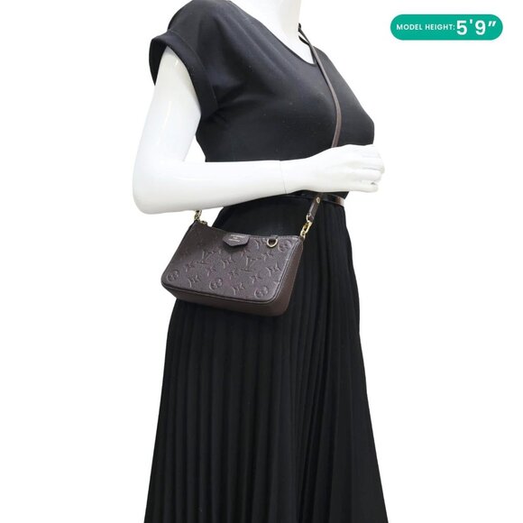 Louis Vuitton Easy Pouch On Strap Empreinte Leather Shoulder Bag Brown - Picture 2 of 12